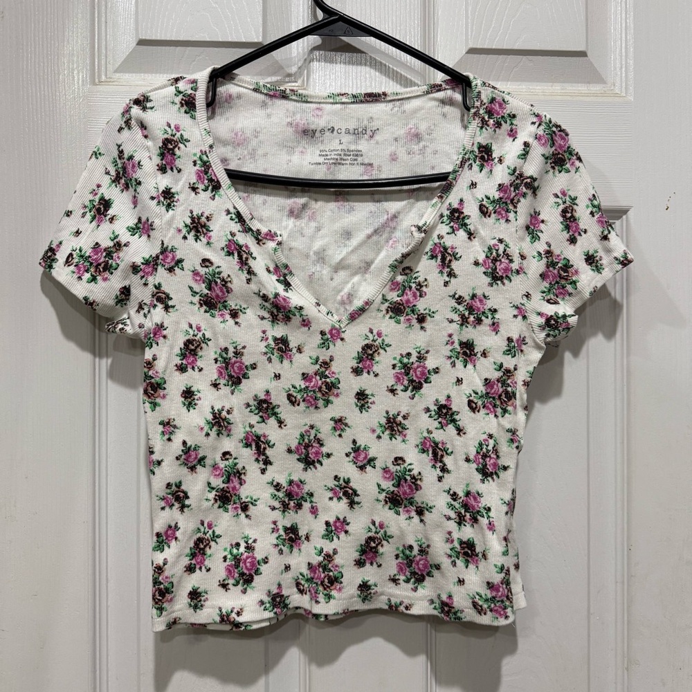 Eye Candy White Puff Sleeve Crop Blouse